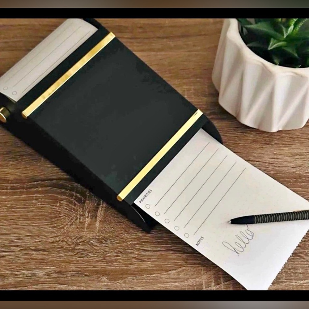 Hearth & Hand with Magnolia Metal Paper Note Roll Dispenser – Black & Brass NWT
